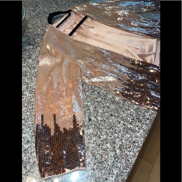 Parker Rose Gold Sequin jacket, Size M - Picture 15 of 17